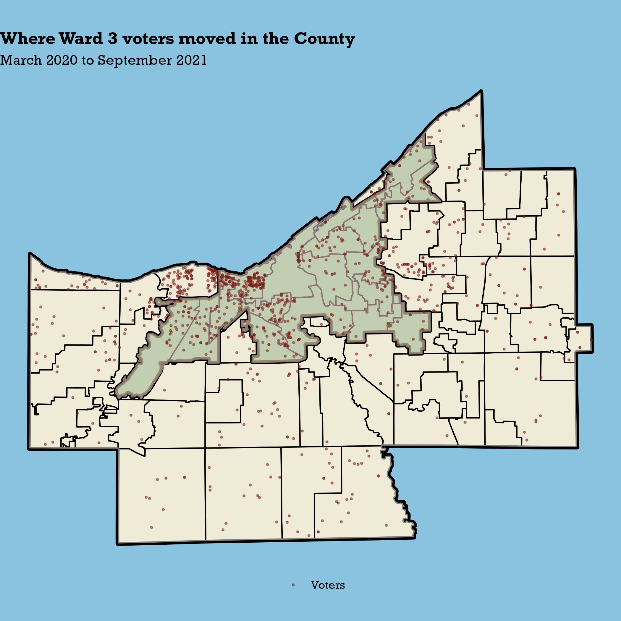 Voter mobility map